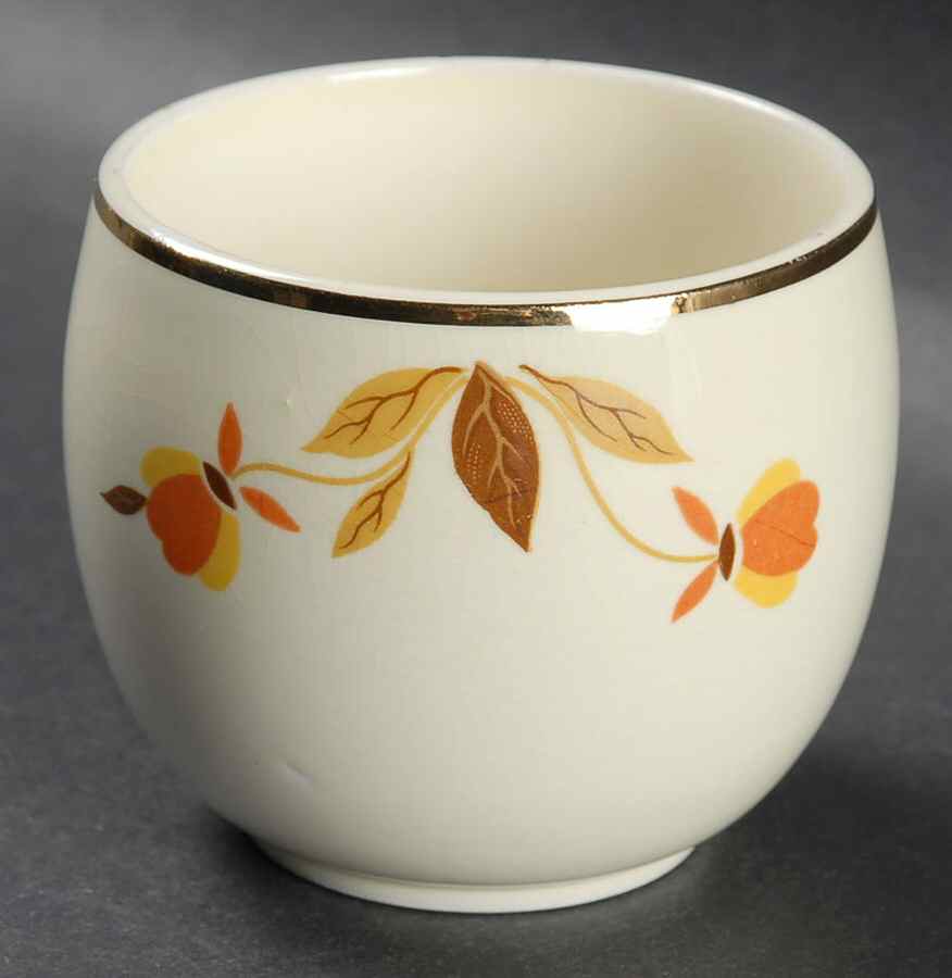 Autumn Leaf Mustard Jar No Lid by Hall-1