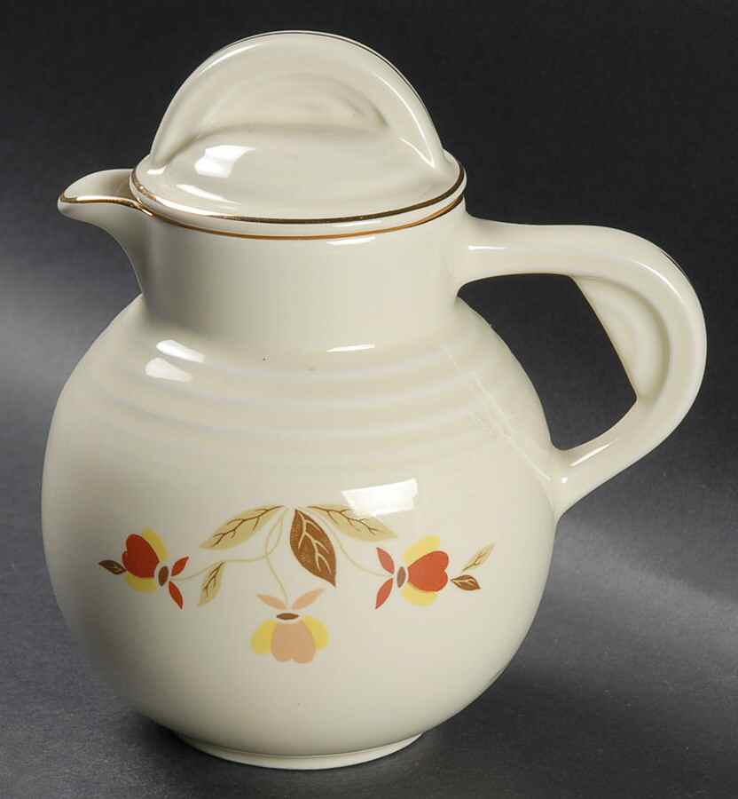 Autumn Leaf Five Band Syrup with Lid by Hall-1