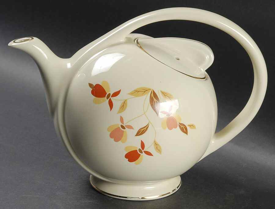 Autumn Leaf Airflow Teapot & Lid by Hall-1