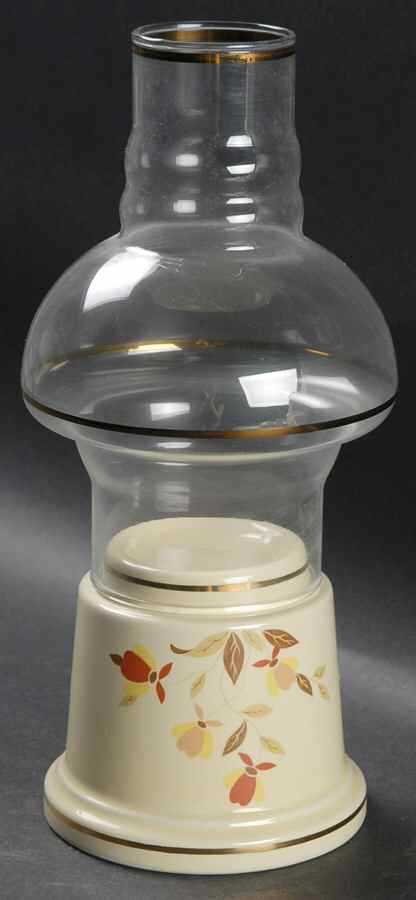 Autumn Leaf Hurricane Lamp & Globe by Hall-1
