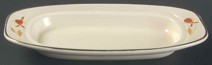 Autumn Leaf Ruffled Grip 1/4 Pound Butter No Lid by Hall-1