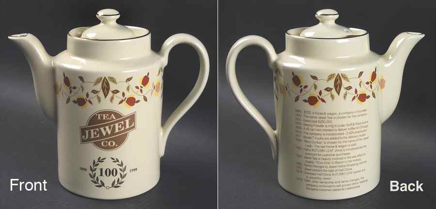 Autumn Leaf 12-15 Cup Washington Coffee Pot & Lid by Hall-1