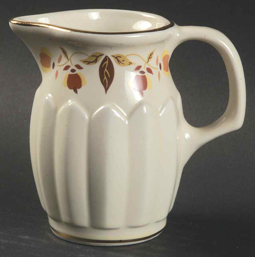 Autumn Leaf Fluted Creamer by Hall-1