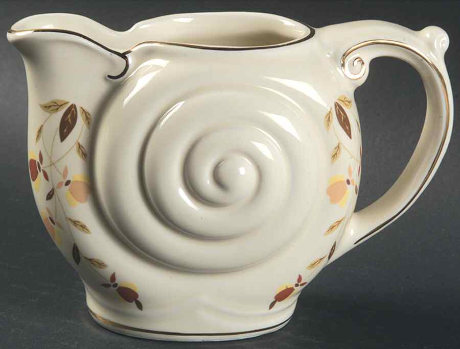 Autumn Leaf Nautilus Creamer by Hall-1