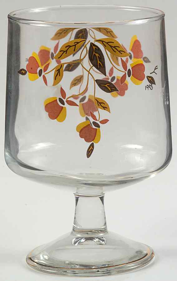 Autumn Leaf Glassware Candy Jar No Lid by Hall-1