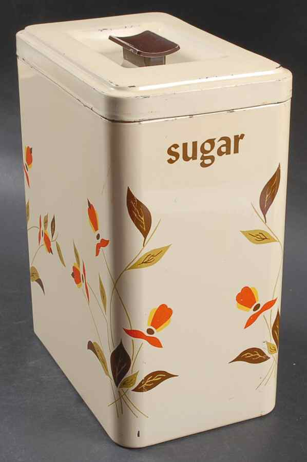 Autumn Leaf Metal Sugar Canister & Lid by Hall-1
