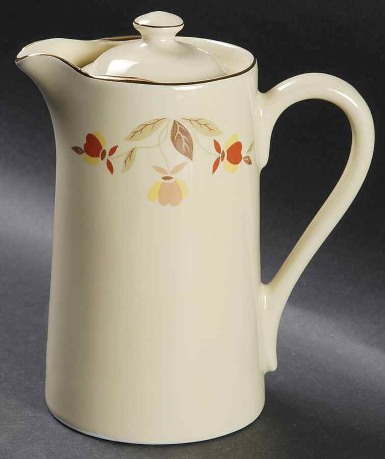 Autumn Leaf St. Louis Chocolate Pot & Lid by Hall-1