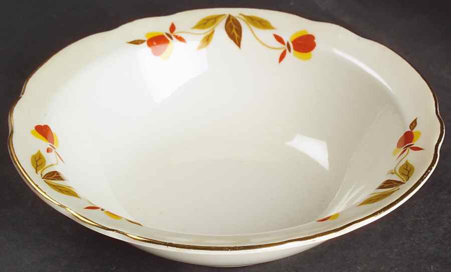 Autumn Leaf Rim Cereal Bowl by Hall-1