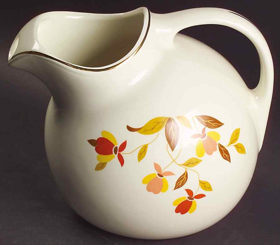 Autumn Leaf 80 Oz #3 Ball Jug with Ice Lip by Hall-1