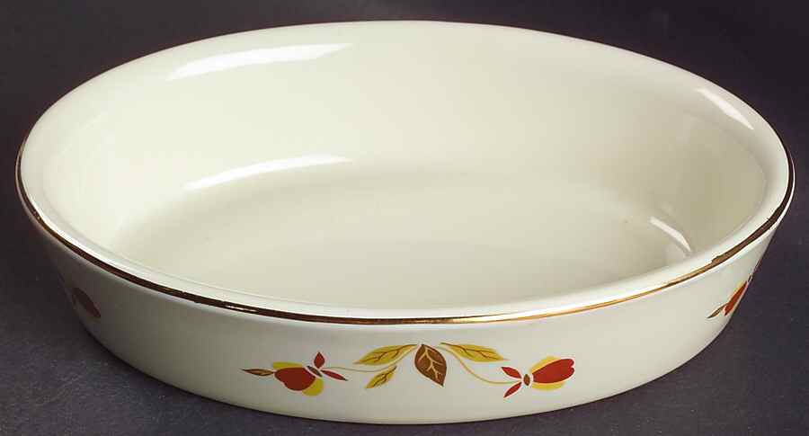 Autumn Leaf 12 Oz Oval Fort Pit Baker by Hall-1