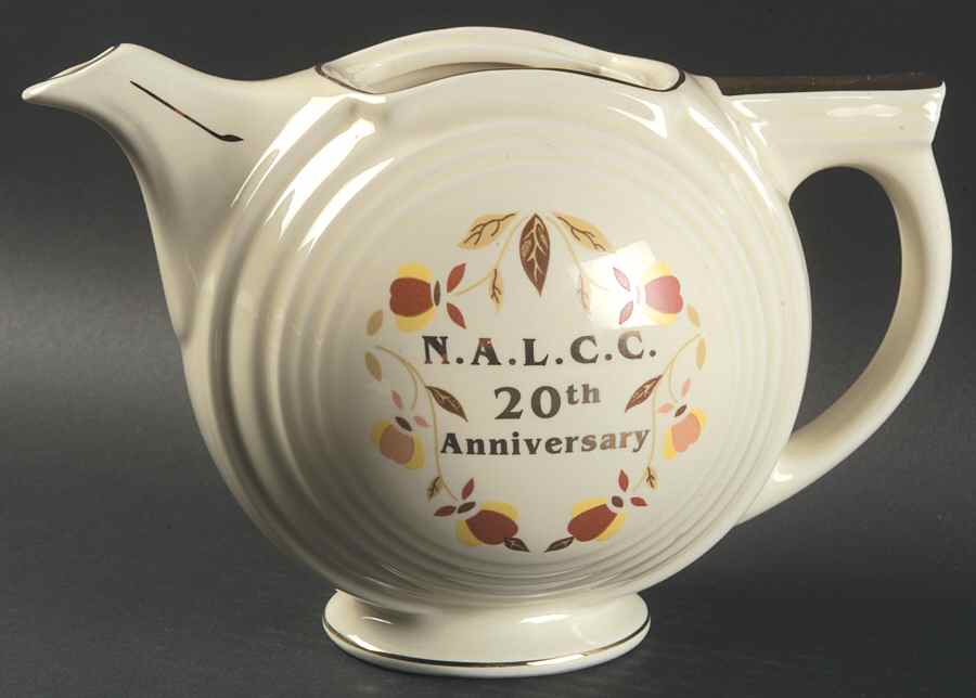 Autumn Leaf Basketball Tea Pot No Lid by Hall-1