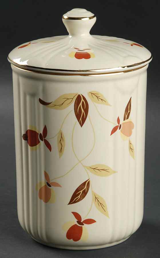 Autumn Leaf Storage Jar & Lid by Hall-1