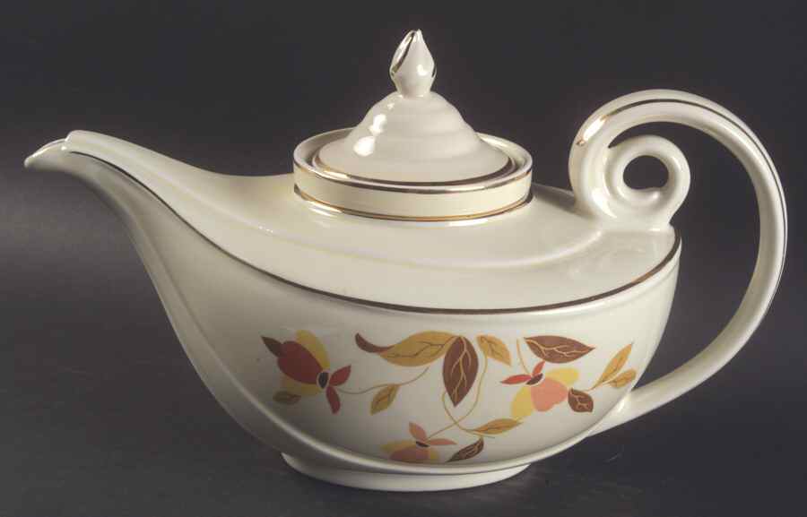 Autumn Leaf Aladdin Teapot & Lid w/Infuser by Hall-1