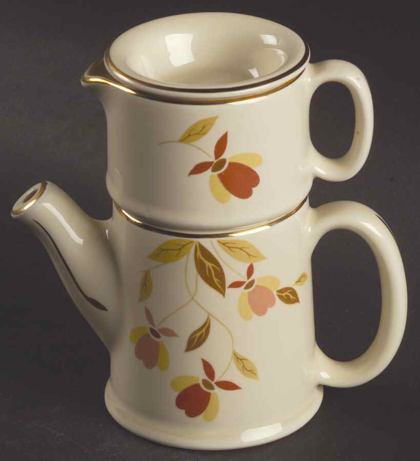 Autumn Leaf Solo Mini Stacking Teapot Set by Hall-1