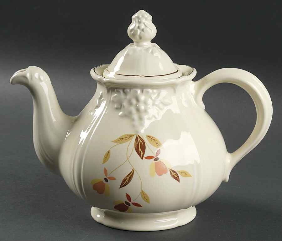 Autumn Leaf 5 Cup Thorley Grape Teapot & Lid by Hall-1