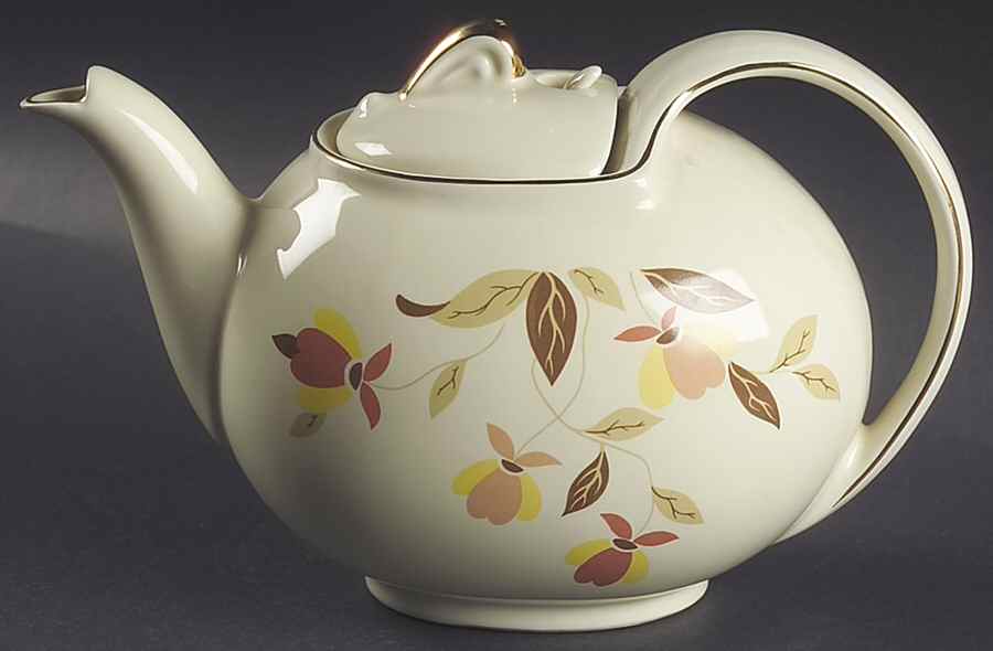 Autumn Leaf Hook Cover Teapot & Lid by Hall-1