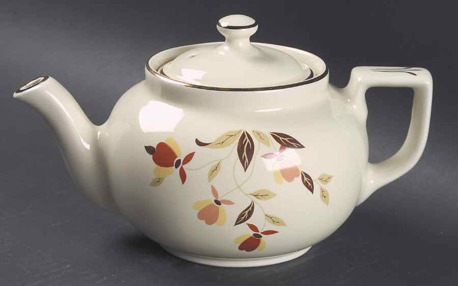 Autumn Leaf Boston Teapot & Lid by Hall-1