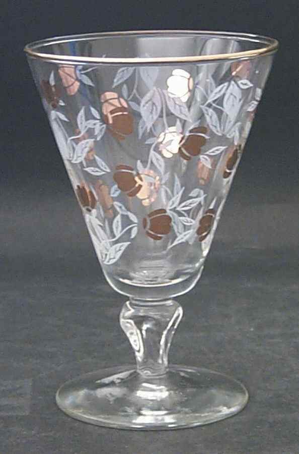 Autumn Leaf Glassware Goblet (Libbey No #) by Hall-1