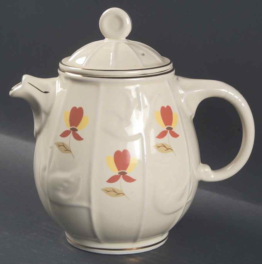 Autumn Leaf Birdcage Teapot & Lid by Hall-1