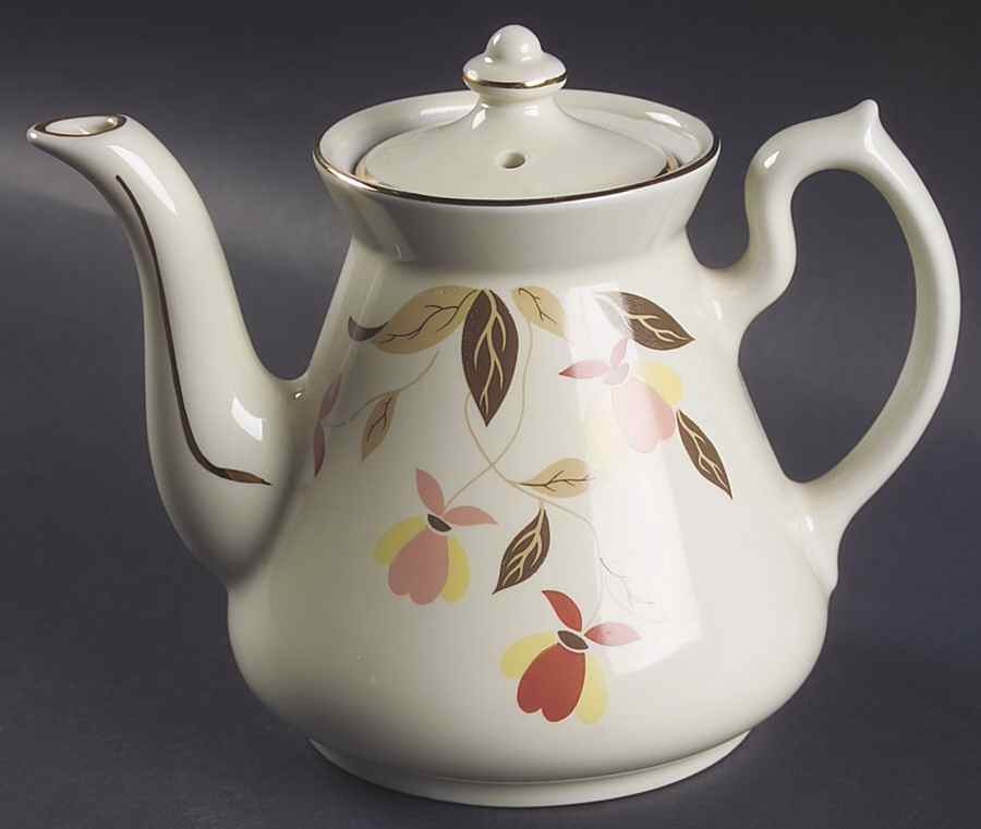 Autumn Leaf Philadelphia Teapot by Hall-1