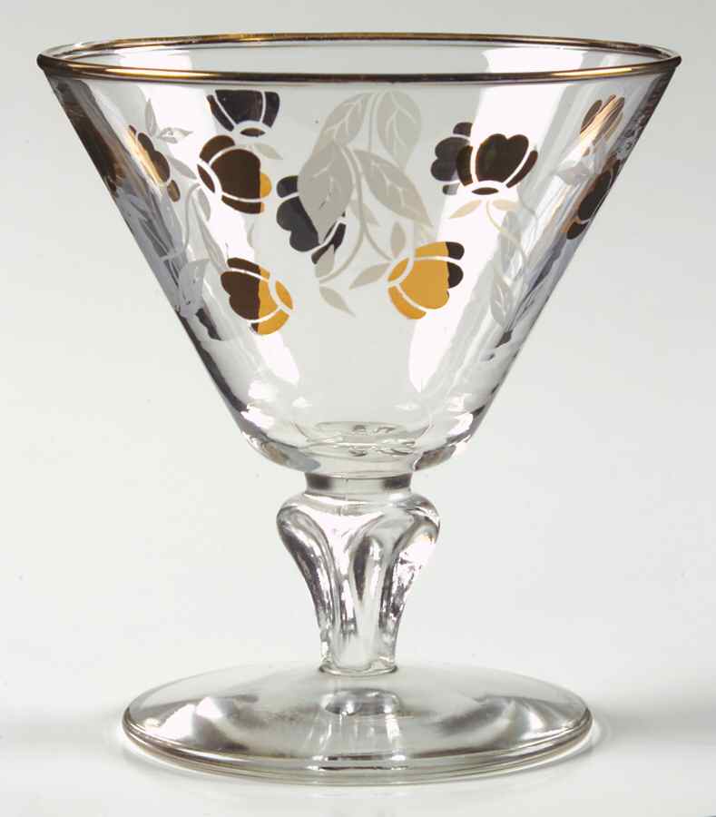 Autumn Leaf Libbey Glassware 6 1/2 Oz Sherbet by Hall-1
