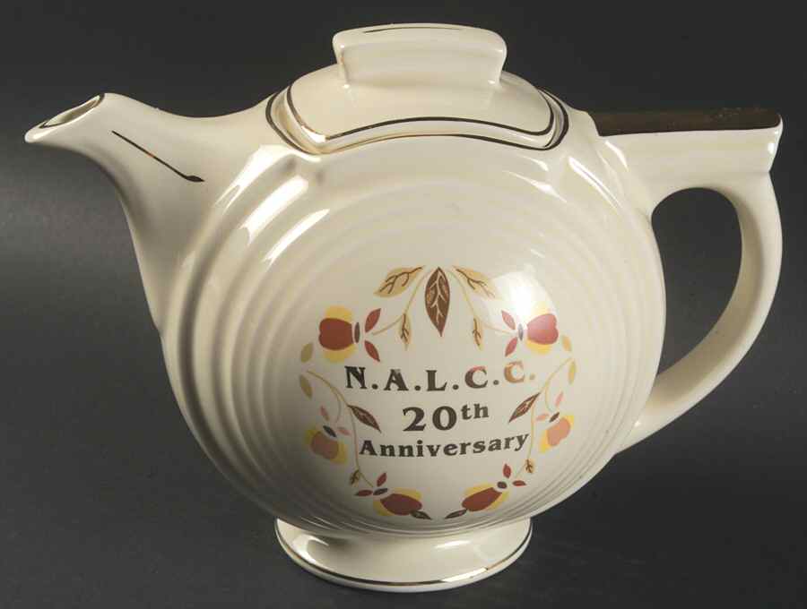 Autumn Leaf Basketball Teapot & Lid by Hall-1