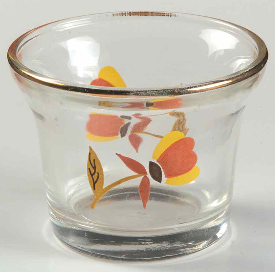 Autumn Leaf Glassware Oyster Cup by Hall-1