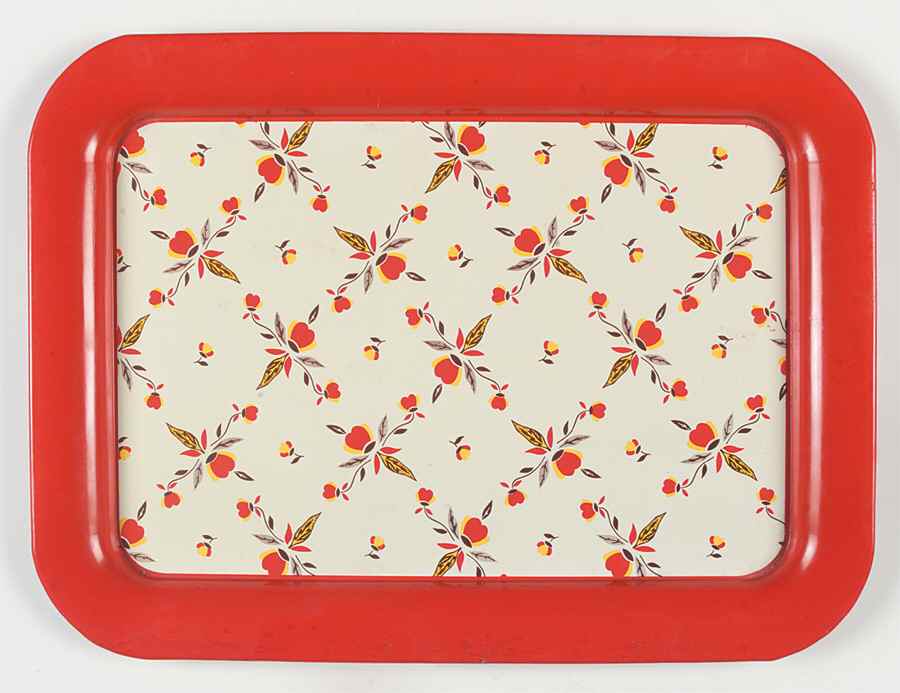 Autumn Leaf 17" Metal Rectangular Tray by Hall-1
