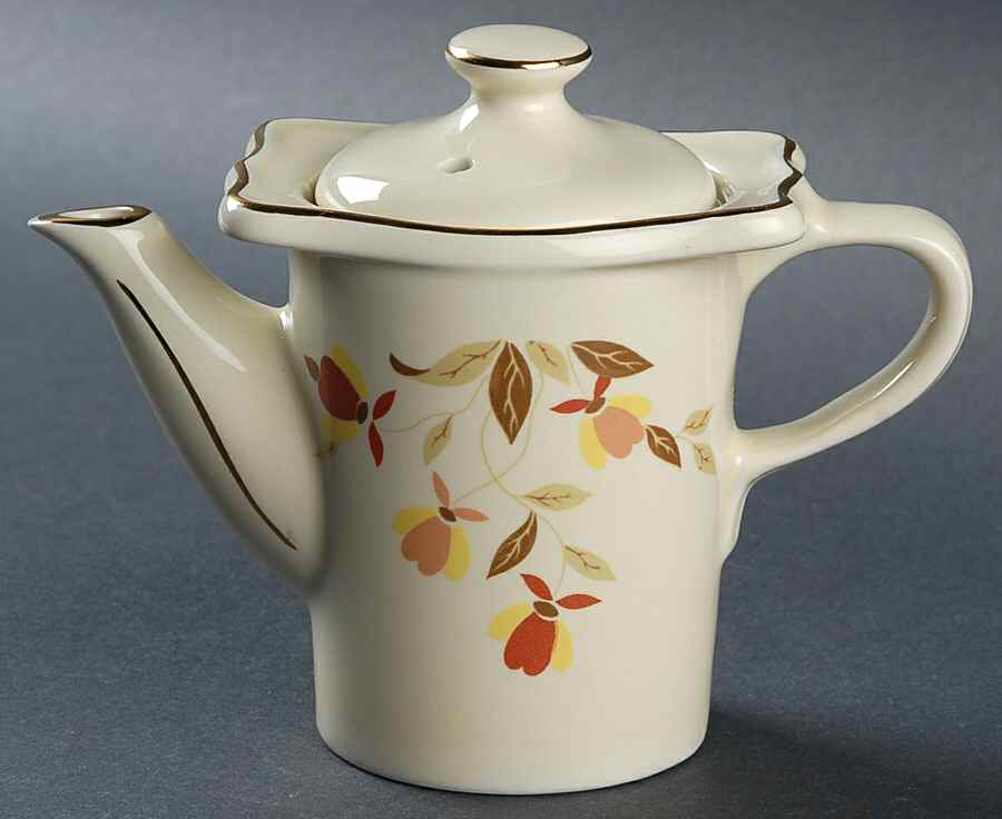 Autumn Leaf Individual Coffee Pot & Lid by Hall-1