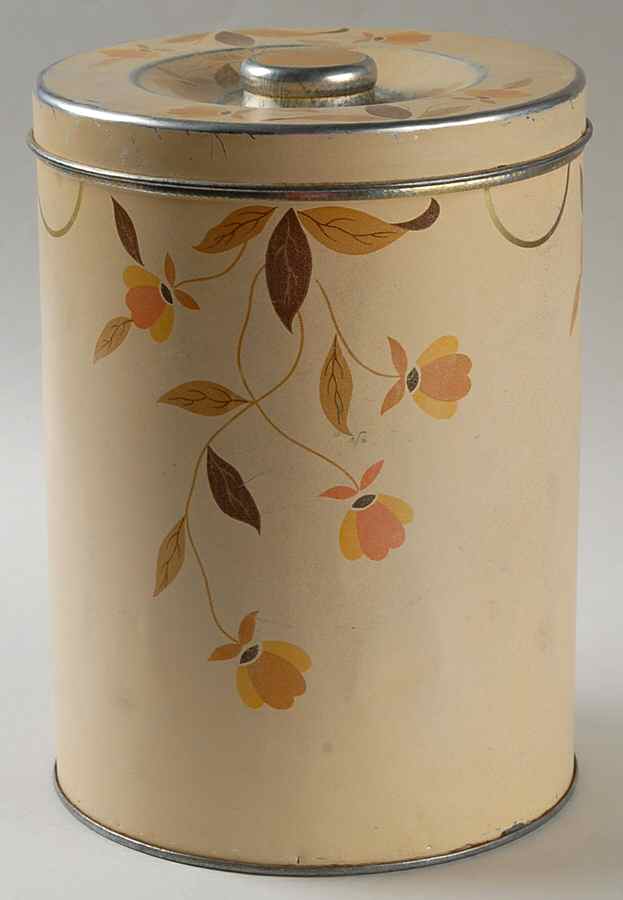 Autumn Leaf Large Metal Canister & Lid by Hall-1