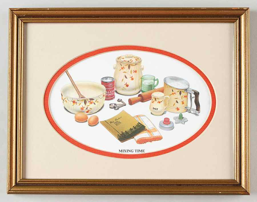 Autumn Leaf Framed "Mixing Time" Print by Hall-1