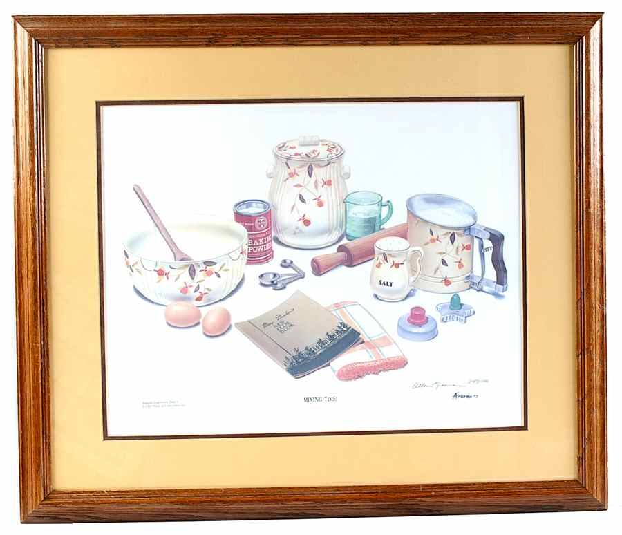 Autumn Leaf Framed "Mixing Time" Print by Hall-1