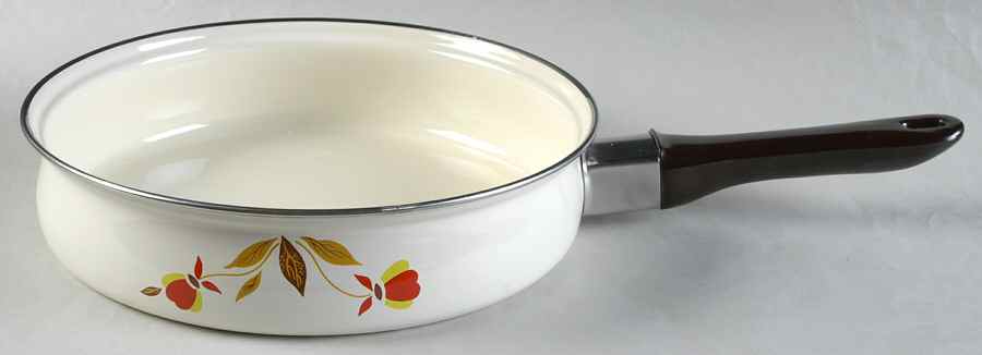Autumn Leaf 9" Metal Skillet No Lid by Hall-1