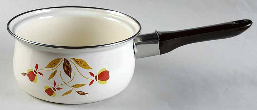 Autumn Leaf 1.5 Qt Metal Covered Saucepan No Lid by Hall-1