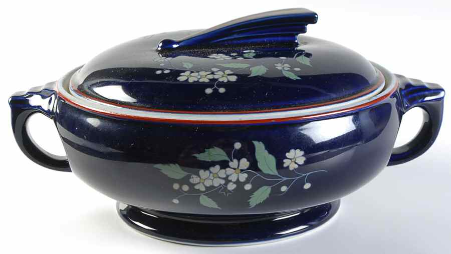 Blue Garden 1.5 Qt Round Covered Casserole by Hall-1