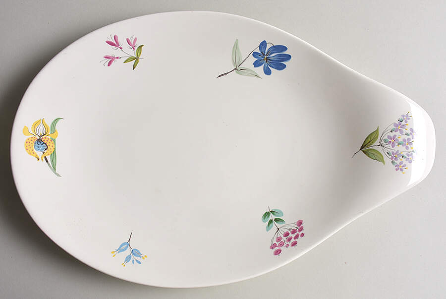 Bouquet 15" Oval Serving Platter by Hall-1