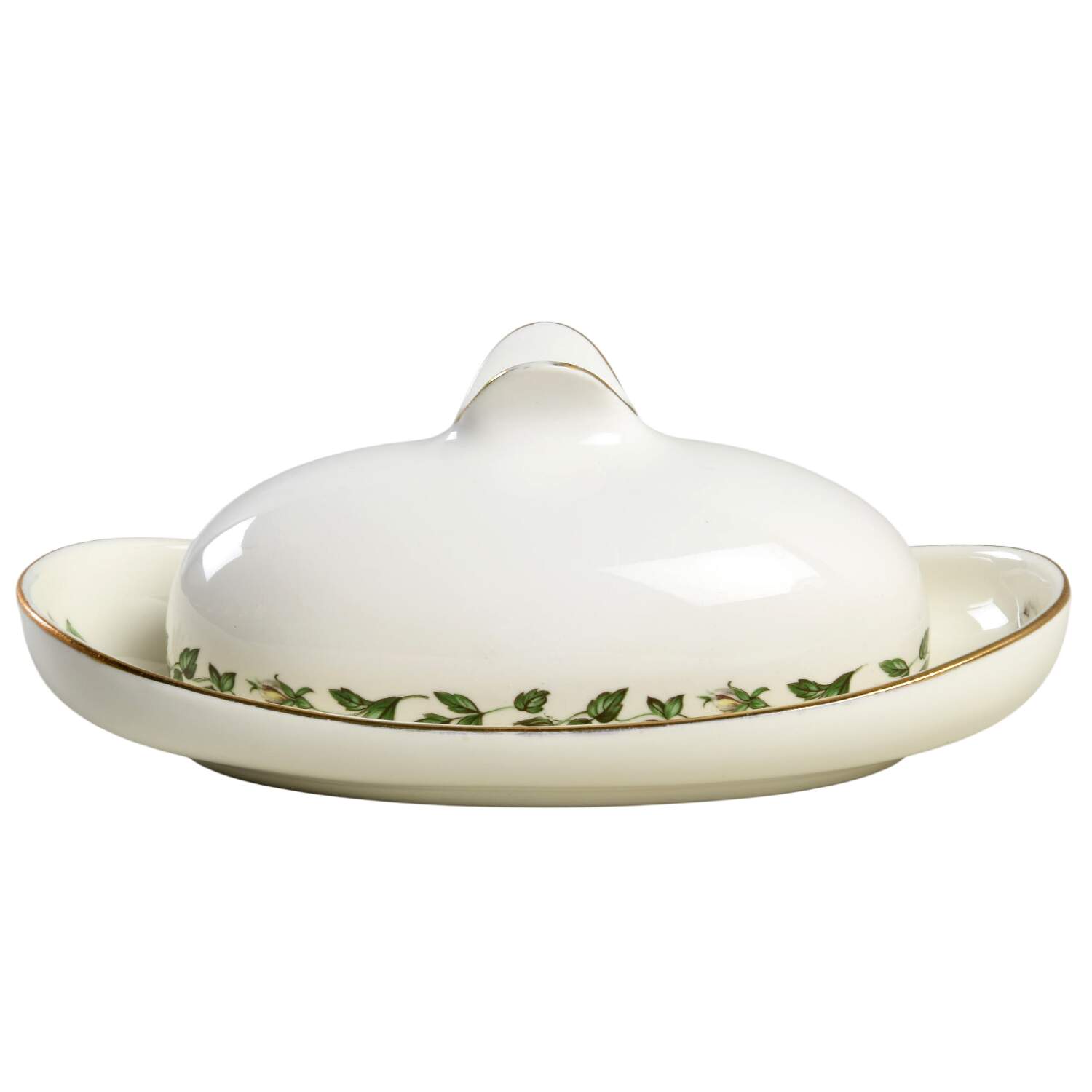 Cameo Rose 1/4 Pound  Winged Covered Butter by Hall-1