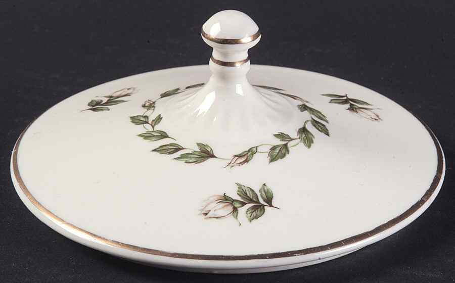 Cameo Rose Lid for Sugar Bowl by Hall-1