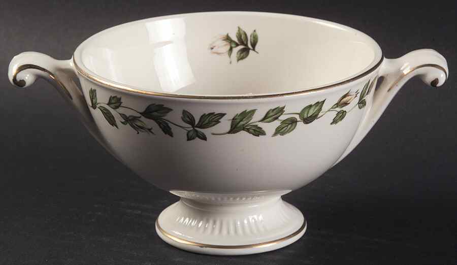 Cameo Rose Sugar Bowl No Lid by Hall-1