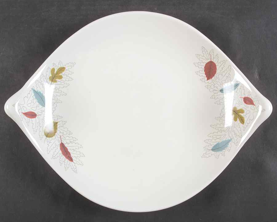 Century Fern 13" Oval Serving Platter by Hall-1