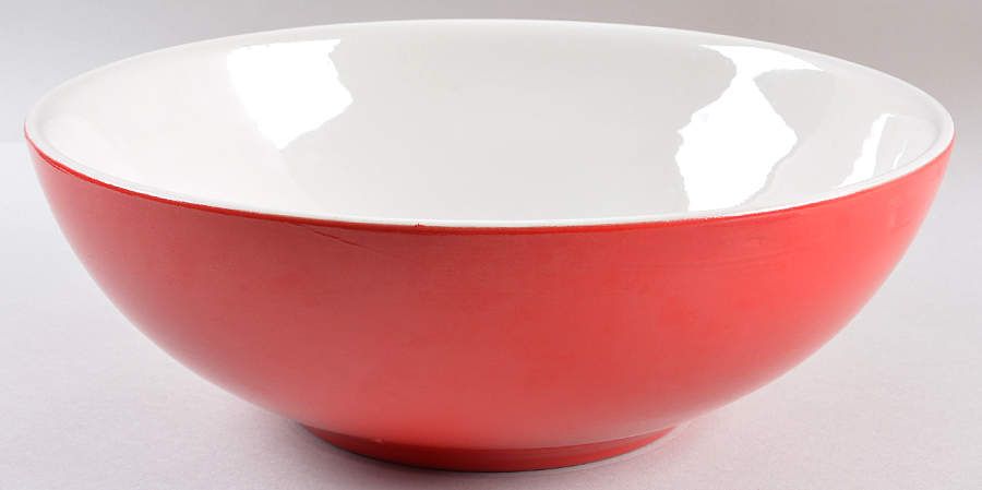 Chinese Red 12" Round Serving Bowl by Hall-1