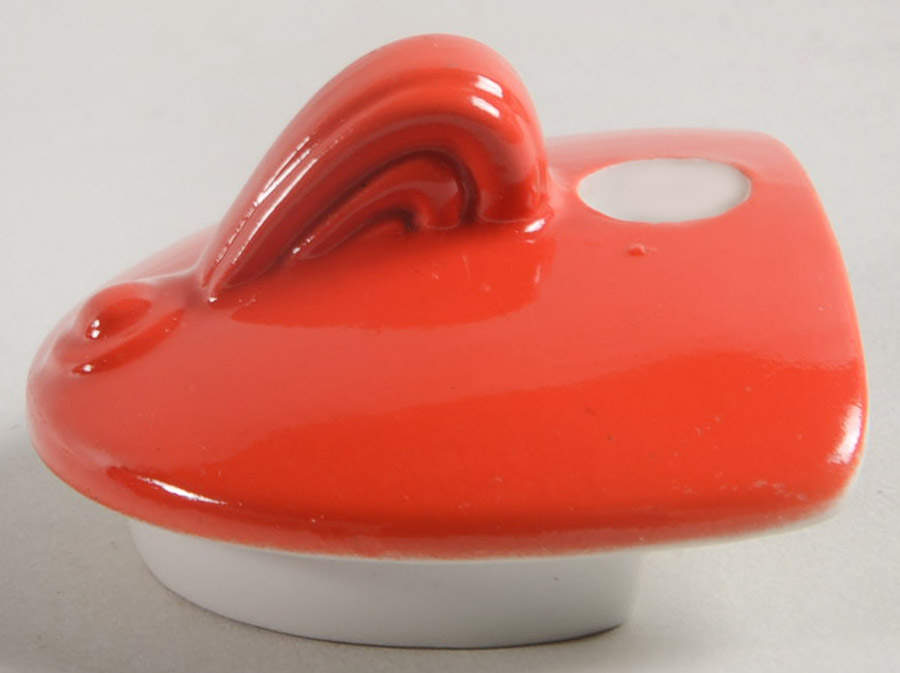 Chinese Red Lid for Hook Cover Teapot by Hall-1