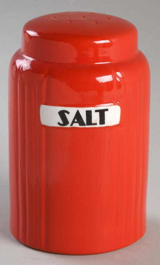 Chinese Red Novelty Radiance Salt Shaker by Hall-1
