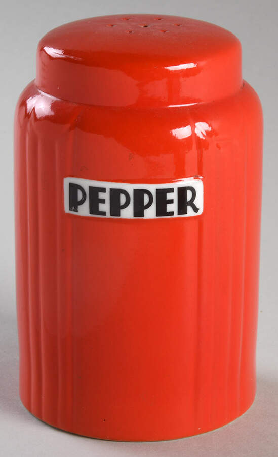 Chinese Red Novelty Radiance Pepper Shaker by Hall-1
