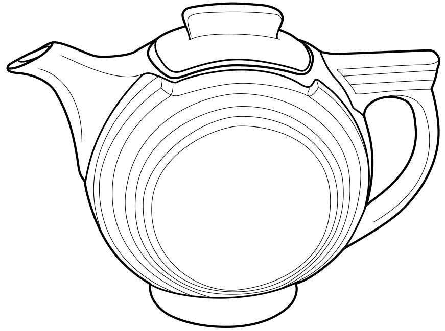 Chinese Red Basketball Teapot & Lid by Hall-1