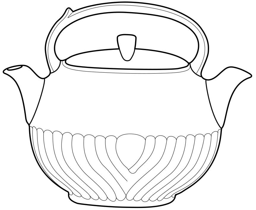Chinese Red Adjusto 2 Spout Teapot & Lid by Hall-1
