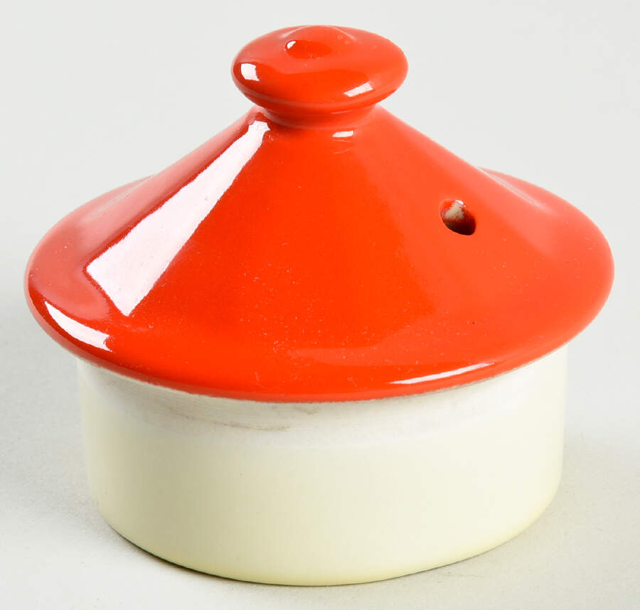 Chinese Red Lid for Albany Teapot by Hall-1
