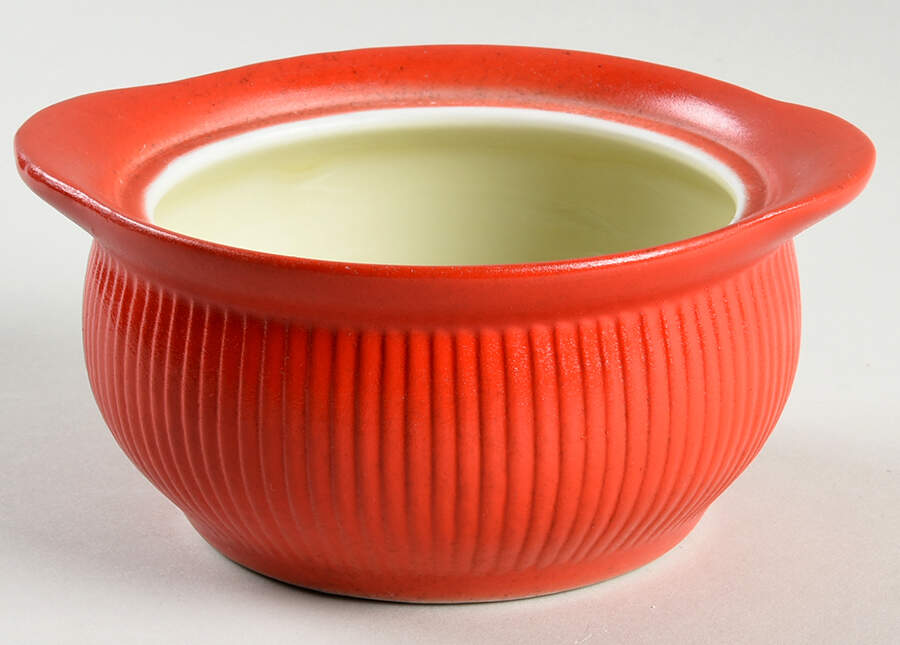 Chinese Red 12 Oz French Casserole No Lid by Hall-1