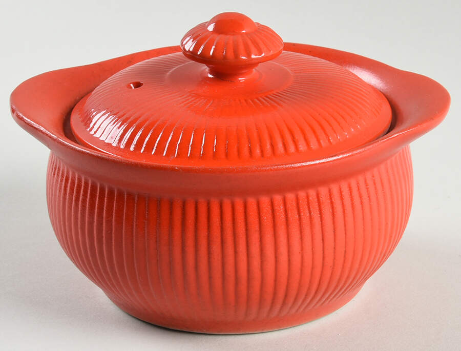 Chinese Red 12 Oz French Covered Casserole by Hall-1