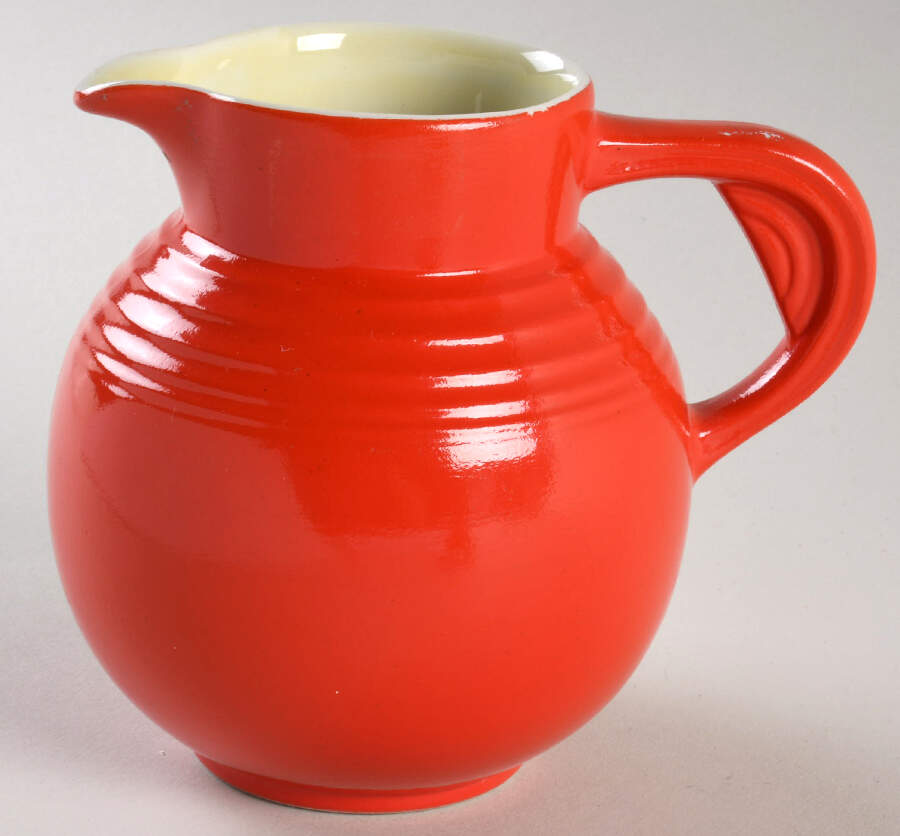 Chinese Red Five Band Syrup with Lid, No Lid by Hall-1